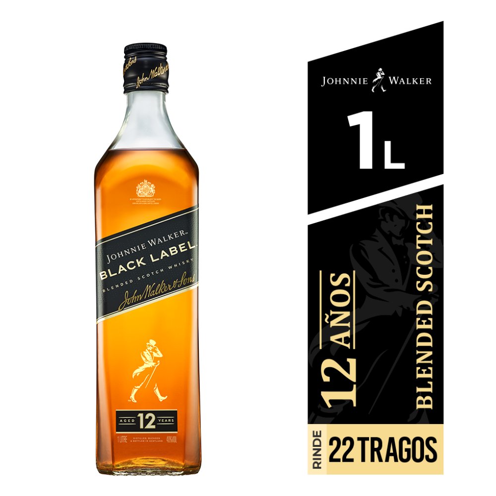 whisky johnnie walker black label 1l